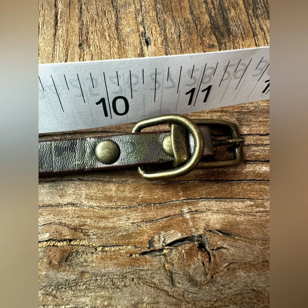 Elegant green Leather Dog Collar